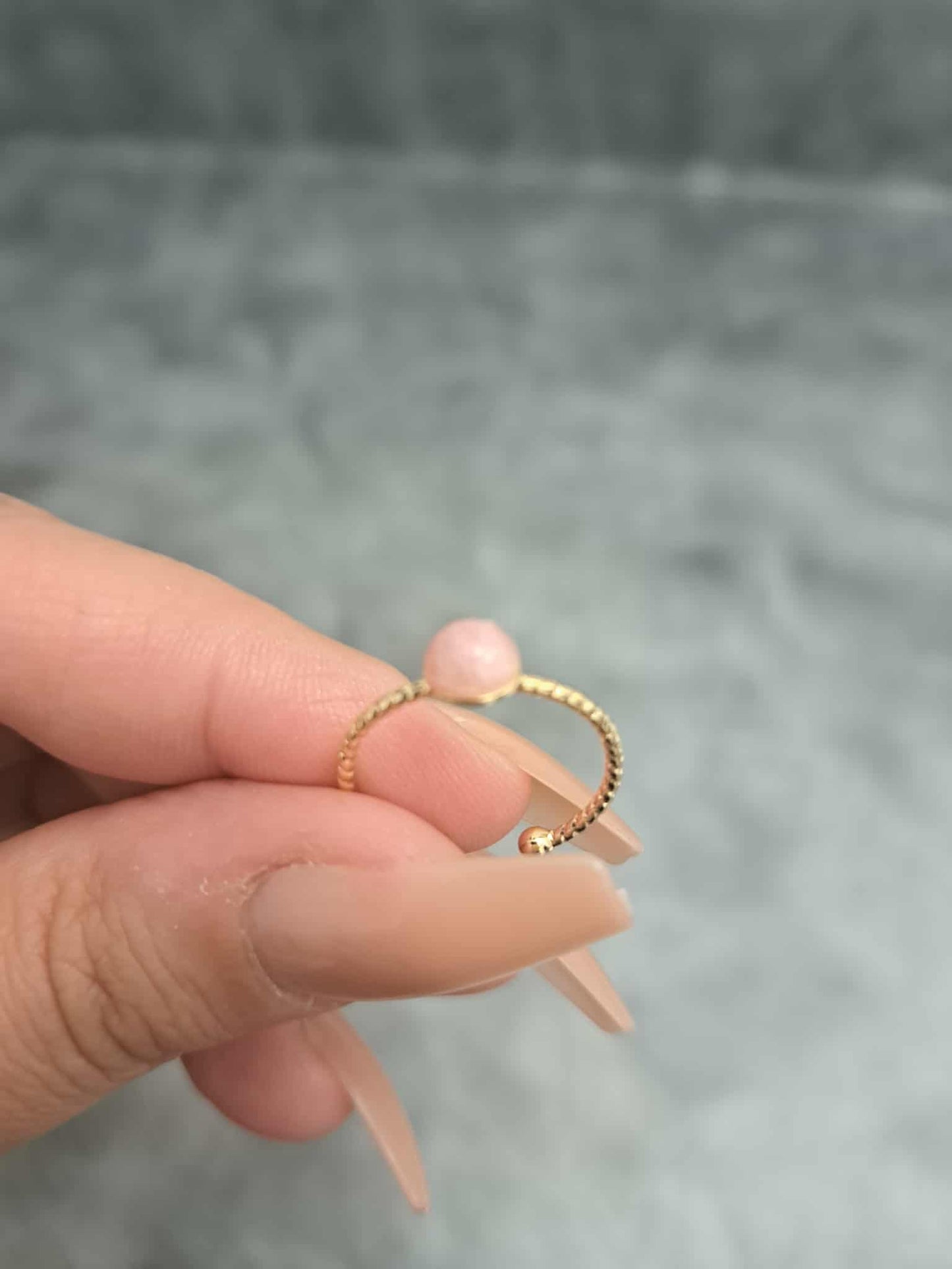 Bijoux Camille rose - bagues ajustable