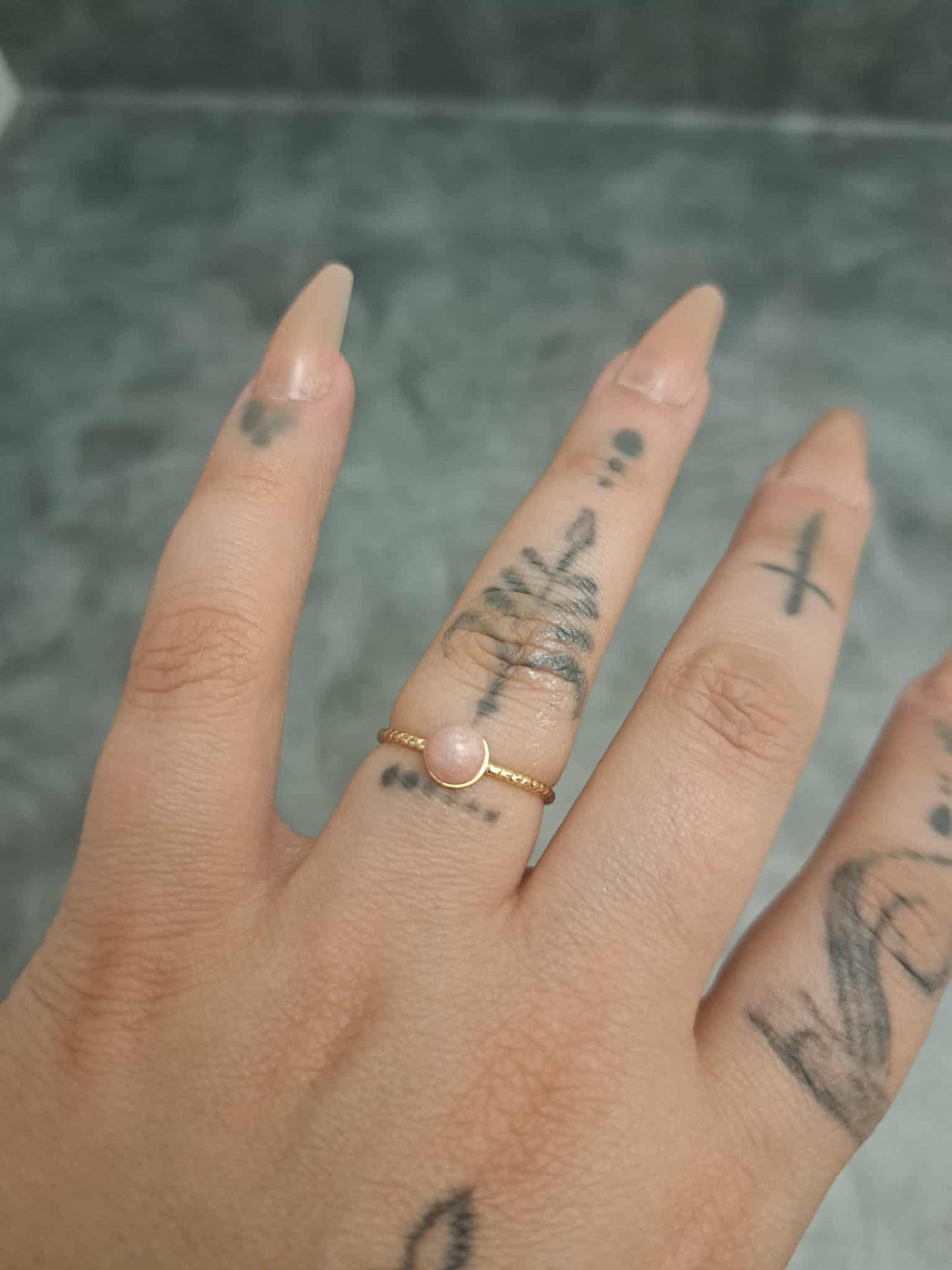 Bijoux Camille rose - bagues ajustable