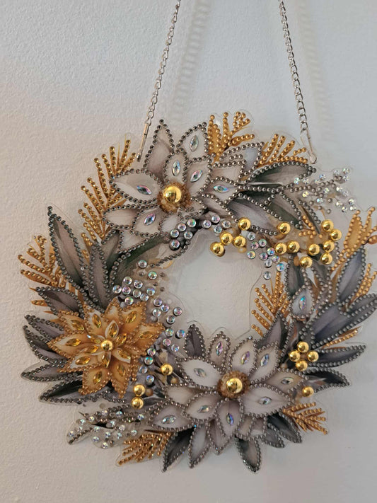 Courrone de noel gold