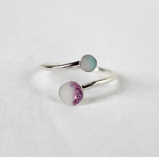 Bague Luna rose - ajustable