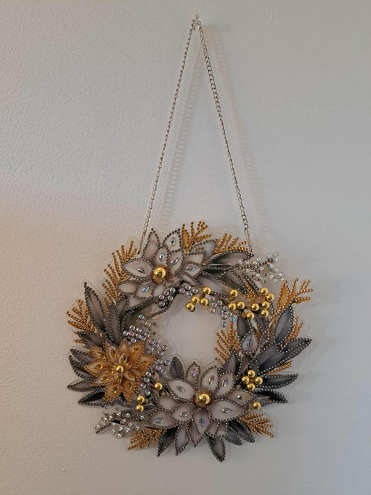 Courrone de noel gold