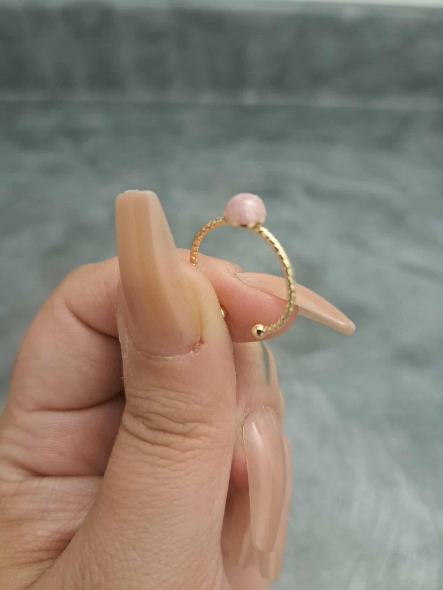 Bijoux Camille rose - bagues ajustable